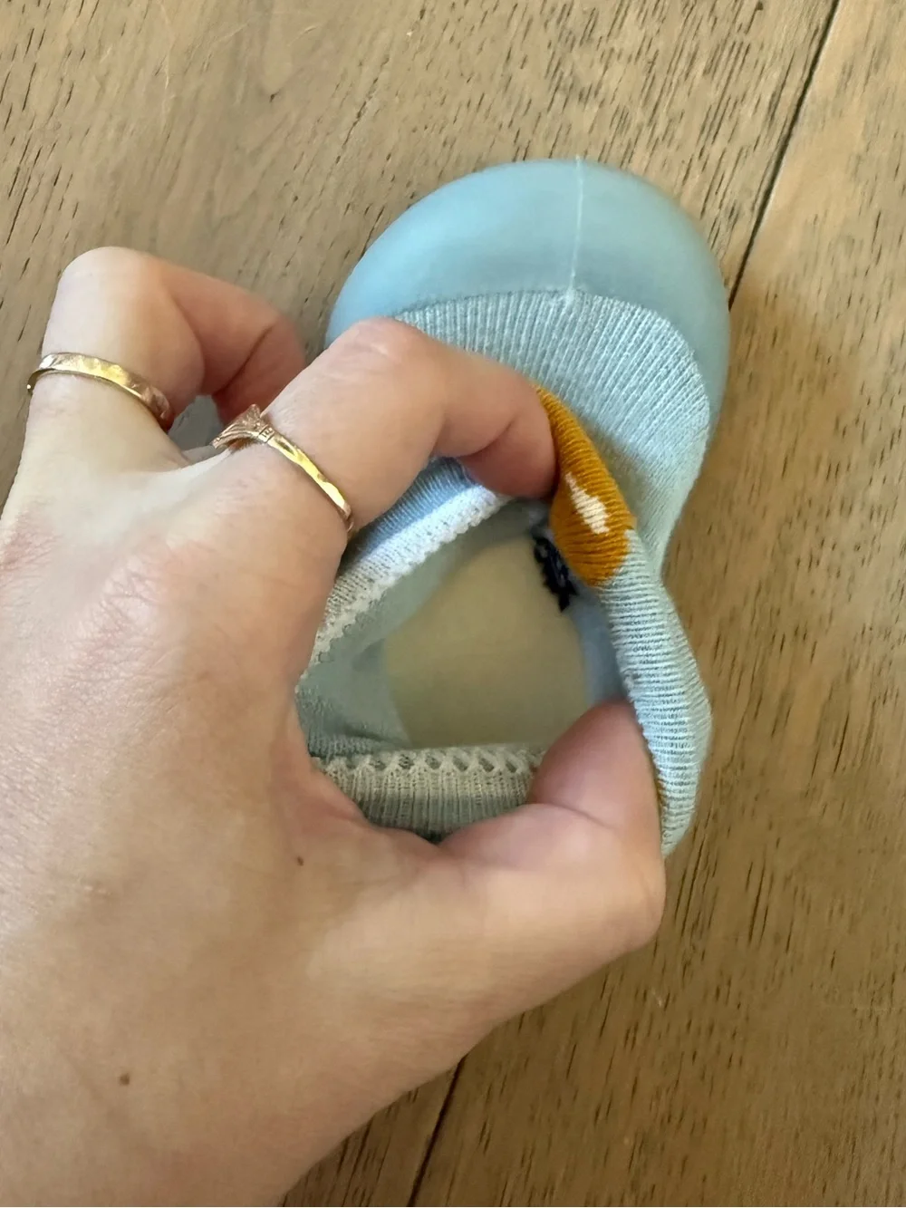 Bear Baby Sock Shoes / Slipper Socks – Blue